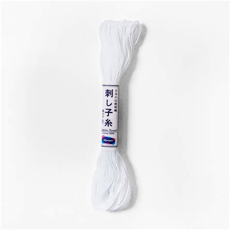 Olympus Sashiko Embroidery Thread White #01 22 Yards/20 Meters